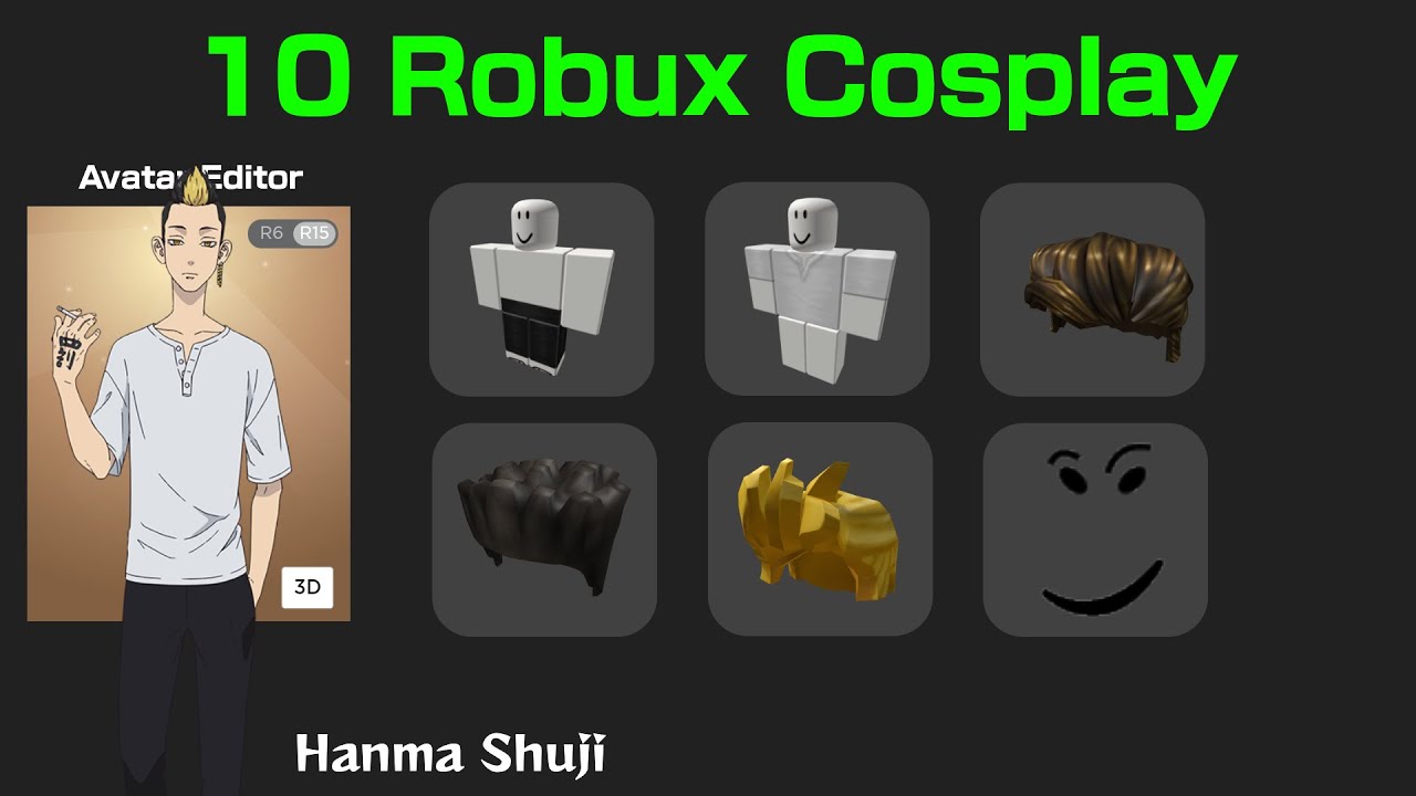 How To Make Hanma Shuji Avatar In Roblox Tokyo Revengers Cosplay 