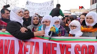 Erdîşte Rojava Için Kitlesel Yürüyüş