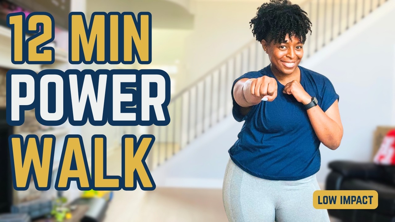 12-Minute Power Walk | Low Impact Indoor Cardio – Walk at Home - YouTube
