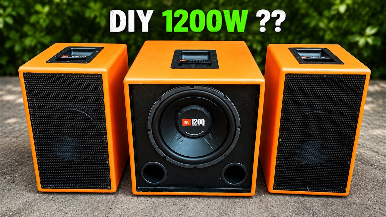 JBL1200W 2.1 Bluetooth subwoofer  | 12 inch Homemade Outdoor  Speaker box