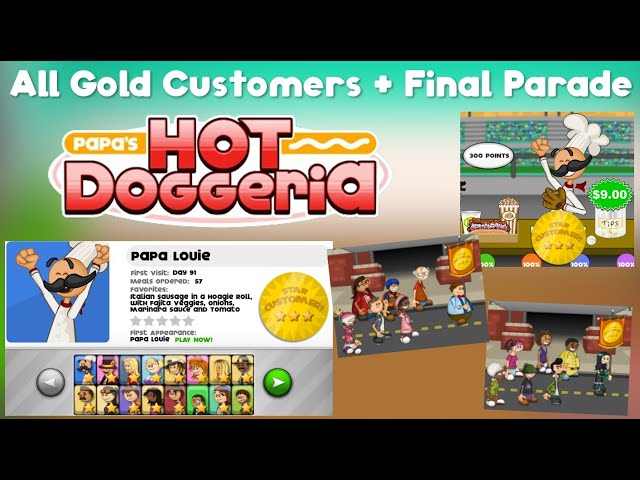 Papa's Hot Doggeria HD - All Gold Customers 