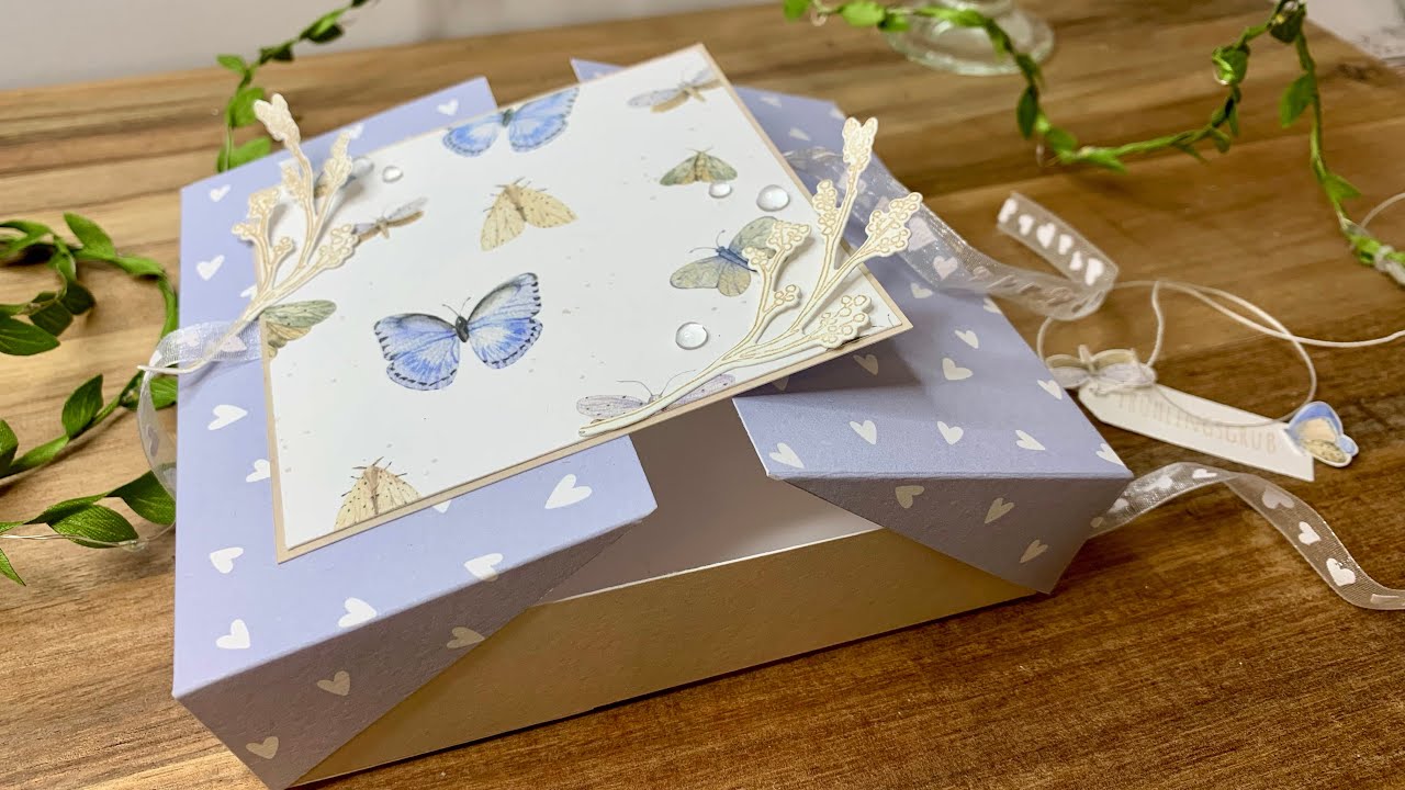 Flip Top Box • elegante Serviettenverpackung • Frühlingshasen2023 • Watch me craft
