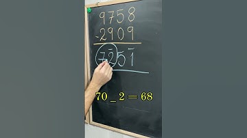 Unbelievable Subtraction Trick You Never Seen Before #shorts #maths #subtraction #mathtricks