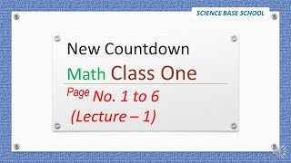 Countdown Math Book 1 - Lecture 1 (Pg 1 to 6)