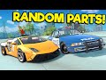 I UPGRADED a Lamborghini with Randomly Generated Parts for Police Chases in BeamNG Drive Mods!