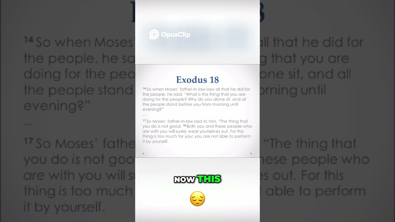 Exodus 18: Why Ministry Shouldn’t Rest on One Person #biblestudy #yeshua #theology #biblicaltruth adlı videoyu YouTube'da izle Exodus 18: Why Ministry Shouldn’t Rest on One Person #biblestudy #yeshua #theology #biblicaltruth adlı videoyu YouTube'da izle