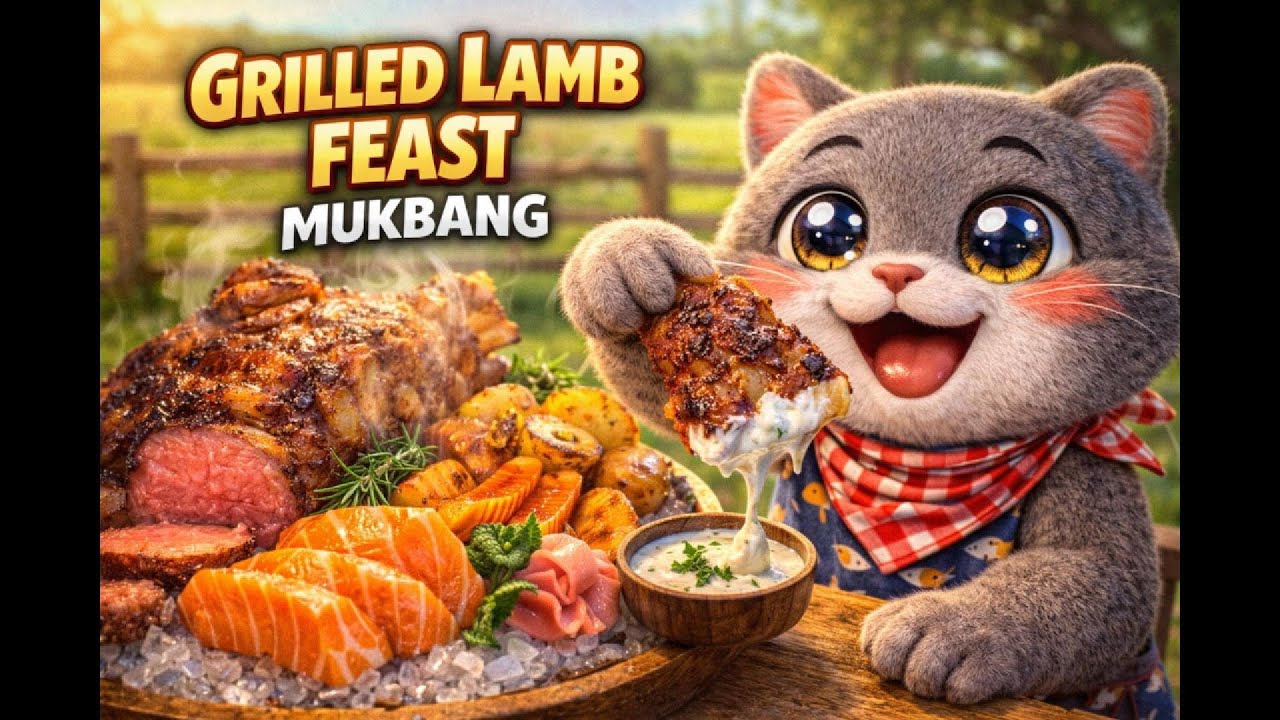 MOOPX Enjoys a Grilled Lamb Feast | Juicy Meat Reaction & Food Pleasure