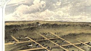 Wyandotte Kansas 1869 Panoramic Bird's Eye View Map 6573