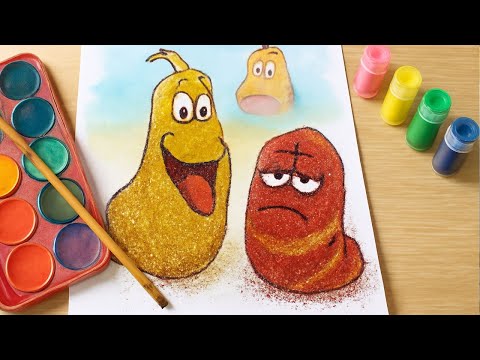 Larva And Glitter Drawing, ASMR, Larva Character Drawing Art - Ep 1