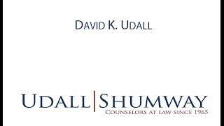David K. Udall Bio | Udall Shumway PLC