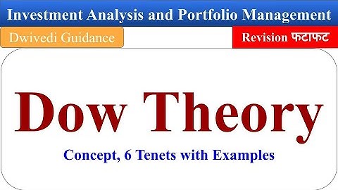 Dow Theory in Technical analysis, dow theory in hindi, Investment Analysis and Portfolio Management