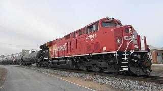 CP 7541 Leads An Oil Train, Davenport, IA 1/29/26