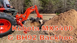 Kubota MX5400 & BH-92 - Digging Holes
