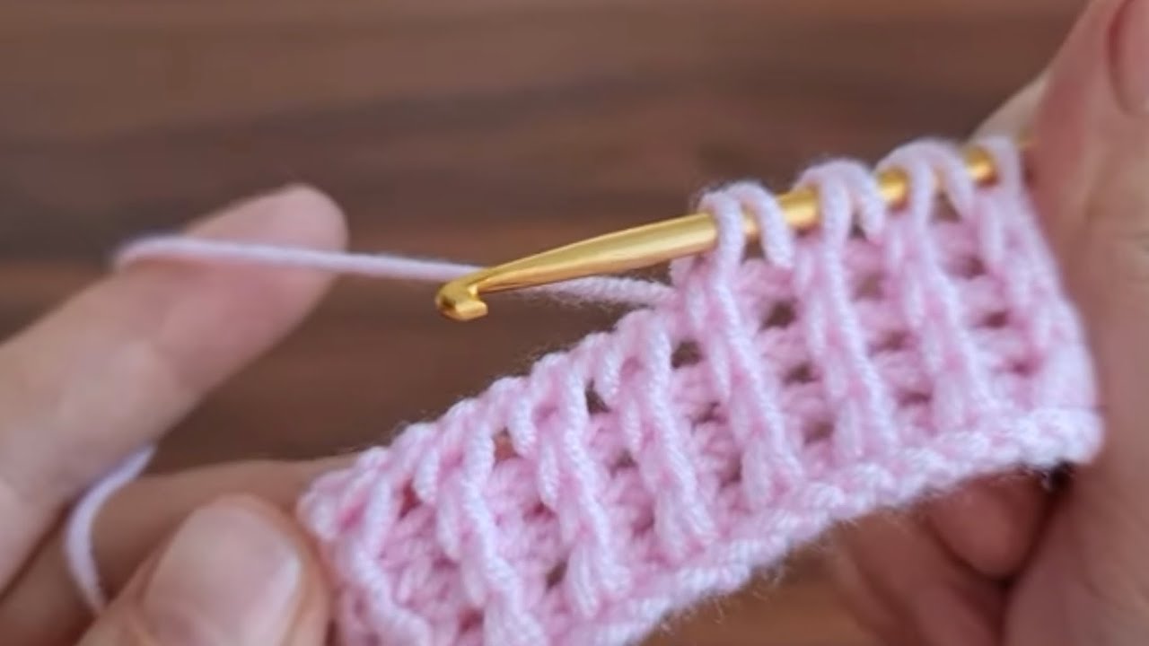 Te enseñó a tejer el punto  Falso inglés en Crochet tunecino Paso a paso totalmente gratis￼