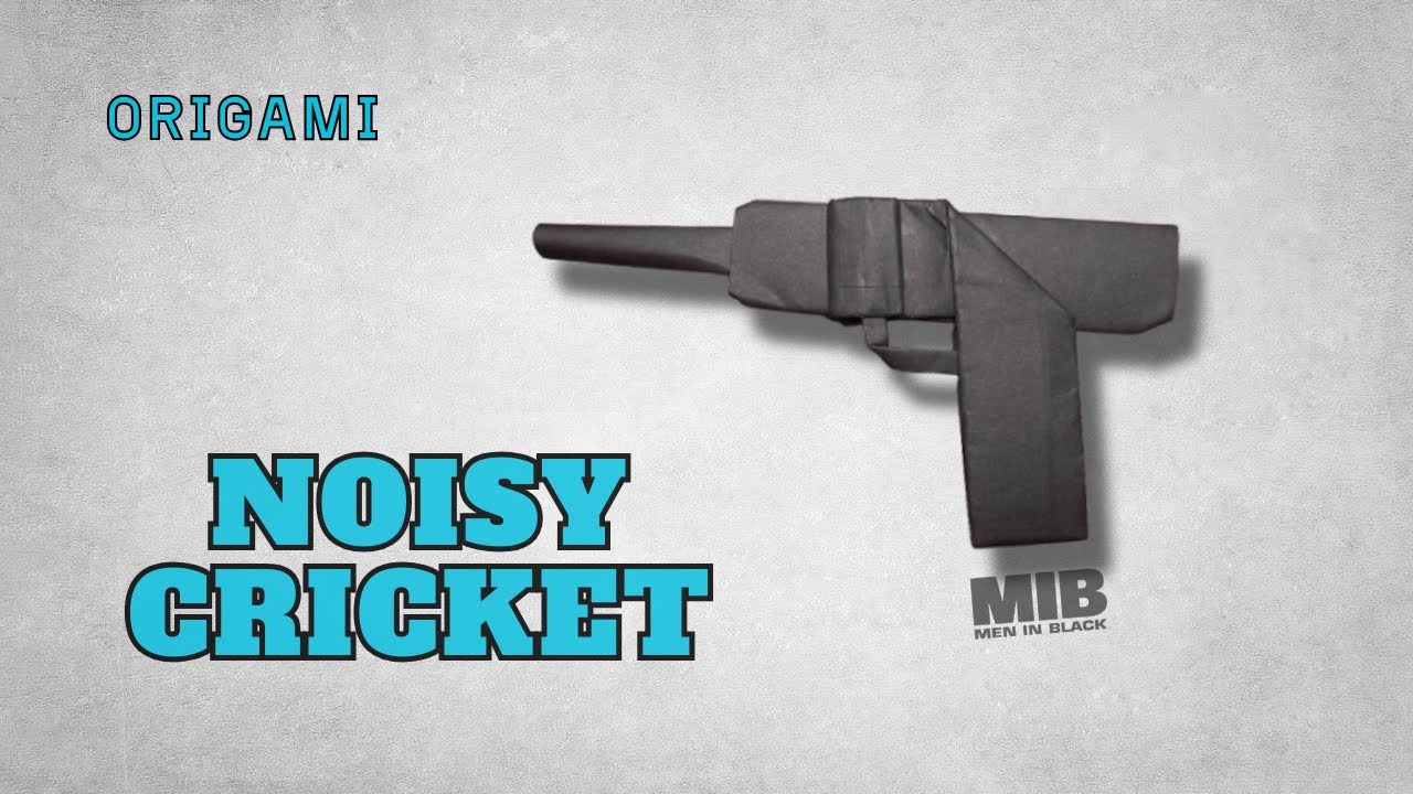 Paper Power | How to Make a Noisy Cricket Paper Small Gun | Men in Black Origami | Easy Paper | DIY