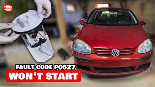 Fault Code P0627 - How to Change Fuel Pump on 2004 Volkswagen Golf 5 - DIY Step by Step Tutorial