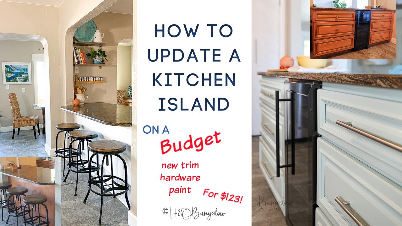How To Makeover A Kitchen Island On A Budget H2obungalow