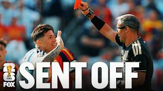 Argentina's Enzo Fernández SENT OFF🟥 Given Second Yellow Card vs Spain in 2026 FIFA World Cup™ Final