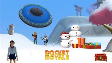 Rocket Royale UFO EVENT STOLE MY WEOPEN IN NEW CHRISTMAS SNOW MAP - Android gameplay #91