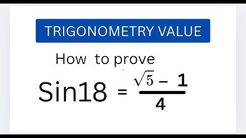 How To Find The Value of sin18 degree | What is The Value of sin18 degree | sin 18 degree Value