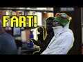 Funny fart prank in the library