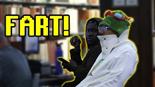 Funny Fart Prank In The Library