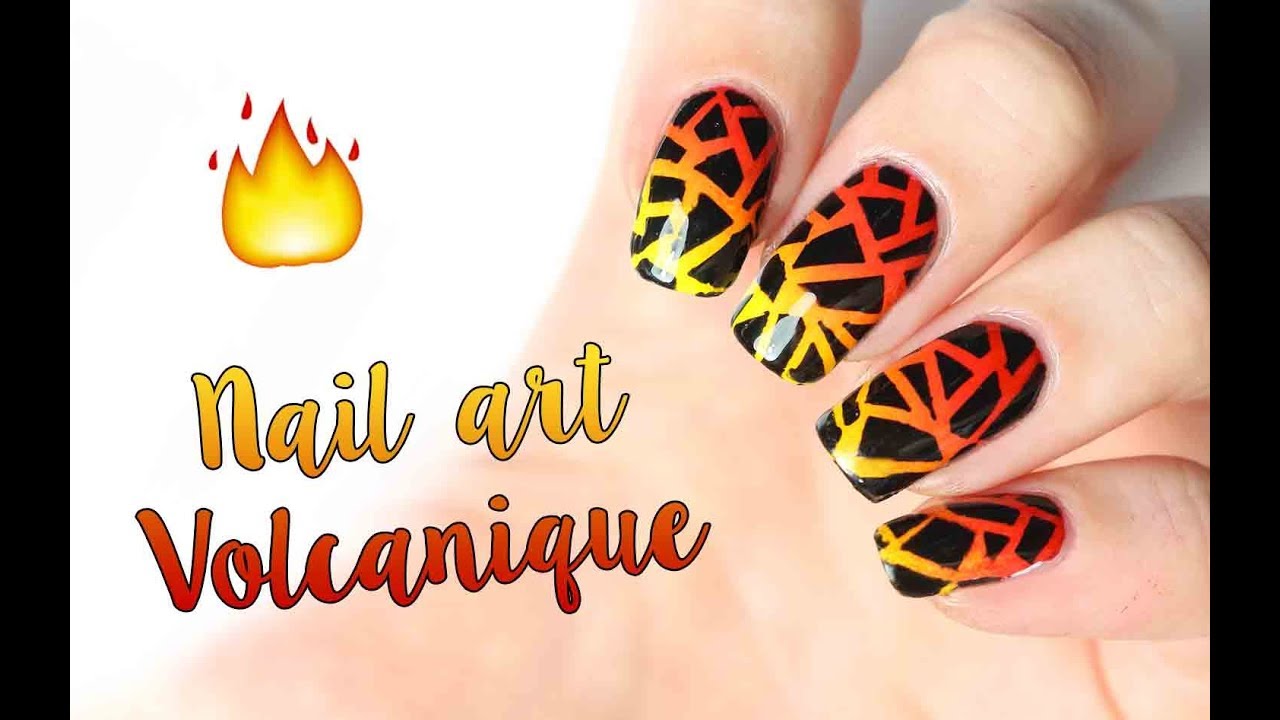 🔥 Un nail art volcanique!