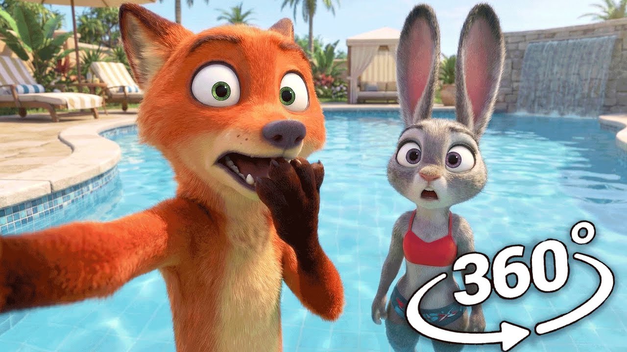 360° Zootopia : Nick Wildes & Judy Hopps Movie Compilation ! | VR
