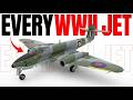 Every Jet Aircraft Used in WWII