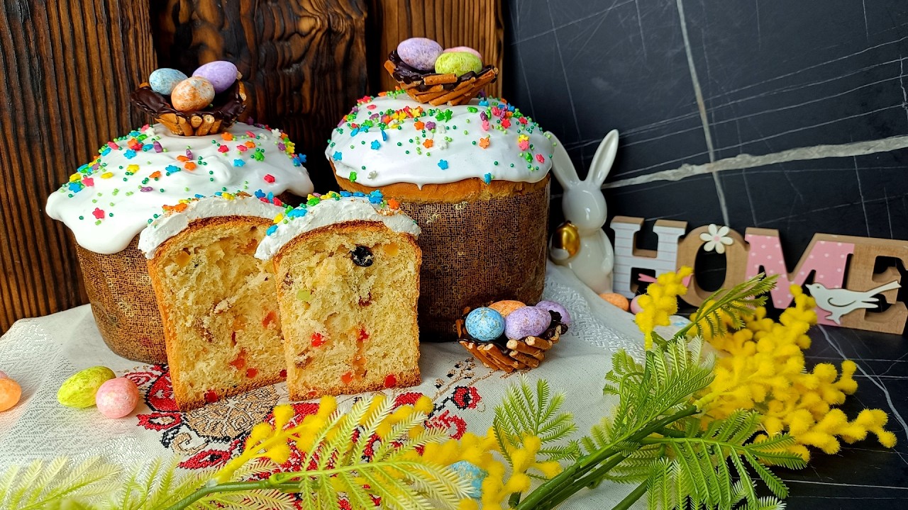Паска як пух! Ароматна великодня паска з родзинками та цукатами