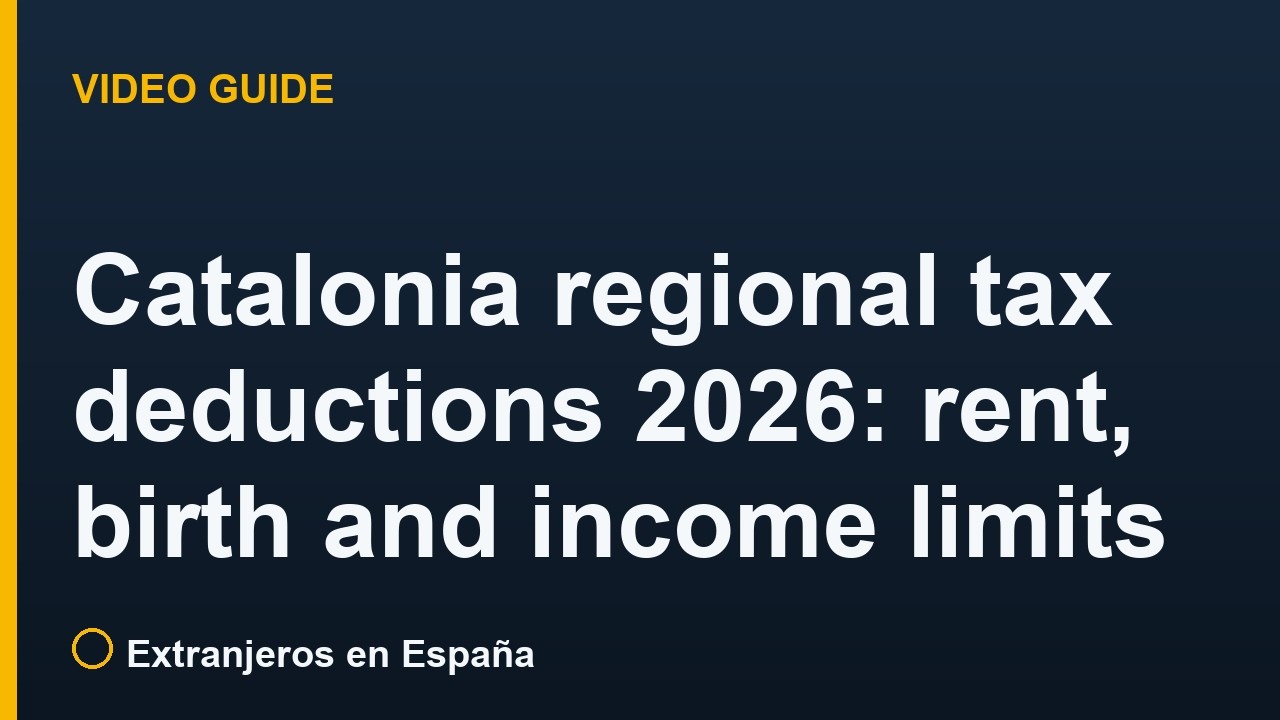 Catalonia regional tax deductions 2026: rent, birth and income limits