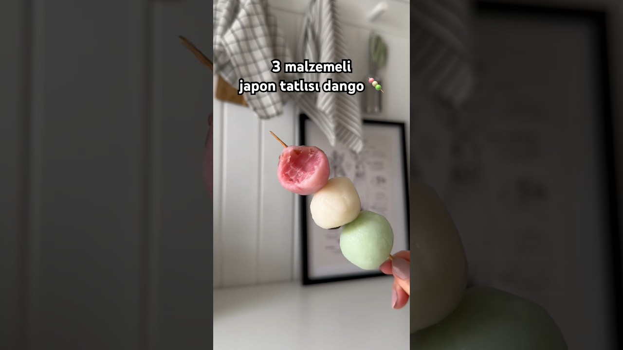 Emojisi bile olan japon tatlısı dango yaptım😍 #dango #tatlıtarifleri Emojisi bile olan japon tatlısı dango yaptım😍 #dango #tatlıtarifleri