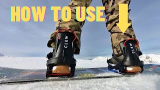 How to use CLEW snowboard bindings