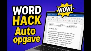 Jeg Får Word Til At Skrive Opgaven Af Sig Selv?