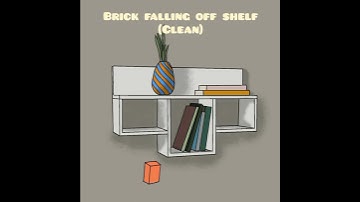 Animation Exercise 3 - Brick falling off a shelf #animation #animationtutorial #digitalart