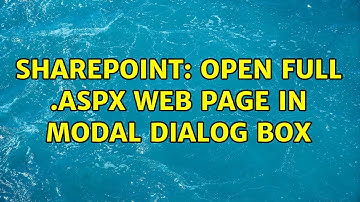 Sharepoint: Open full .aspx web page in modal dialog box