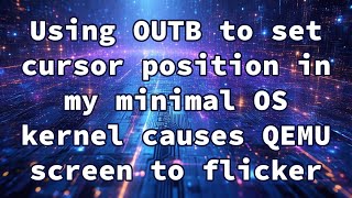 Using OUTB to set cursor position in my minimal OS kernel causes QEMU screen to flicker