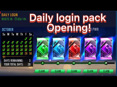 Daily login pack opening with AMAZING PULLS