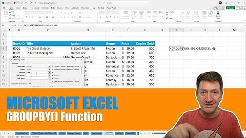 Microsoft Excel - Summarize Data with the GROUPBY Function