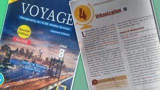 Details Chp 4 Urbanization Q and ans Geo class 8 voyage Dorthy M.Noronha Guide