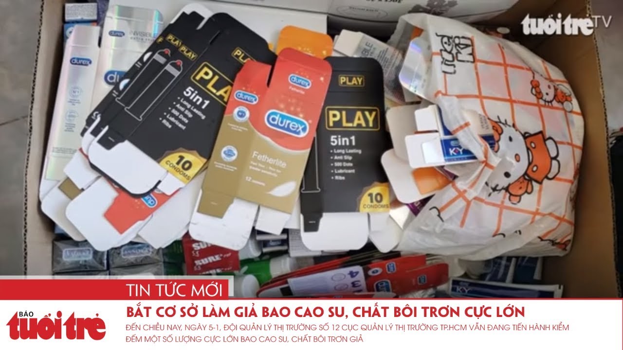 Bắt cơ sở làm giả bao cao su, chất bôi trơn cực lớn - YouTube