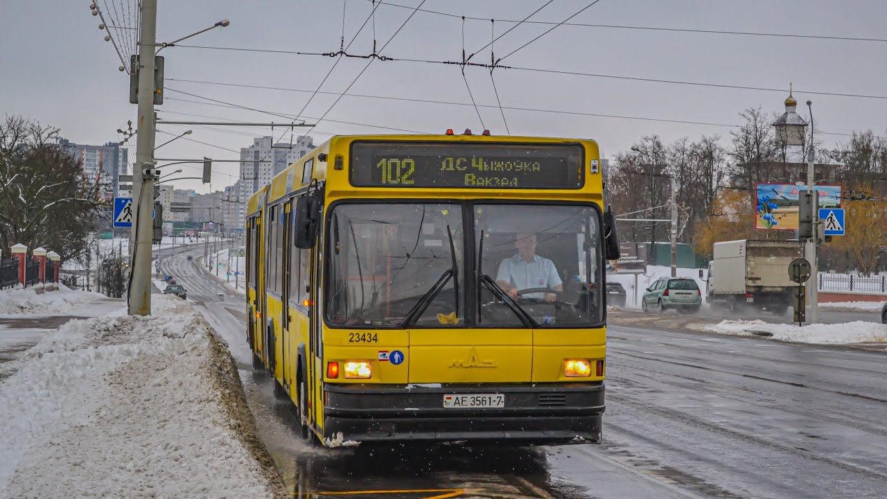 ПОЕЗДКА в автобусе МАЗ-105.065 (ГОС.№АЕ 3561-7) маршрут №102