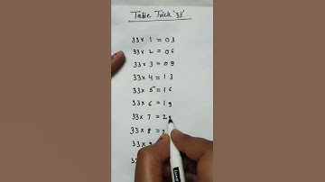Table of 33# New tricks # math tricks # table trick # 33 ka pahada#