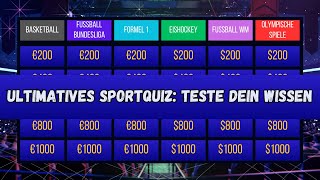 Ultimatives Sportquiz: Teste dein Wissen Jeopardy Style | Sportquiz #1