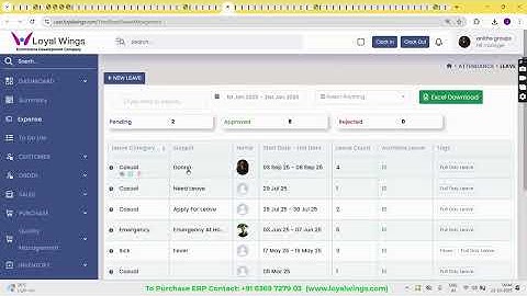 Loyalwings ERP Attendance Module | Smart Biometric & Shift Tracking