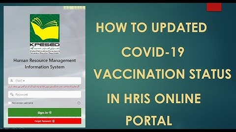 How to Update vaccination status in HRIS portal online