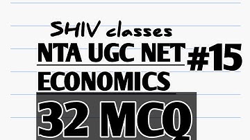 32 MCQ||UGC NET ECONOMICS||by Shivangi Bhatt @SHIVclasseseconomics