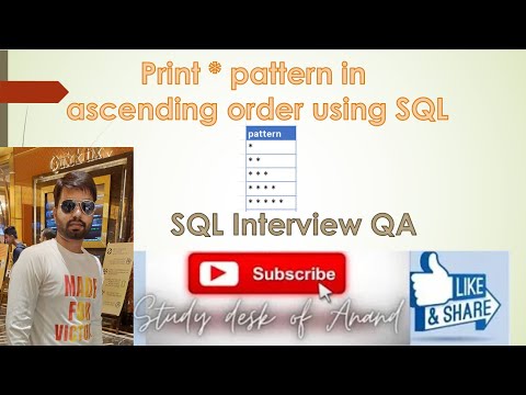 Print star (*) pattern using SQL query