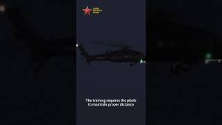 PLA Army brigade conducts large formation night flight training