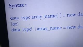 JAVA ARRAYS